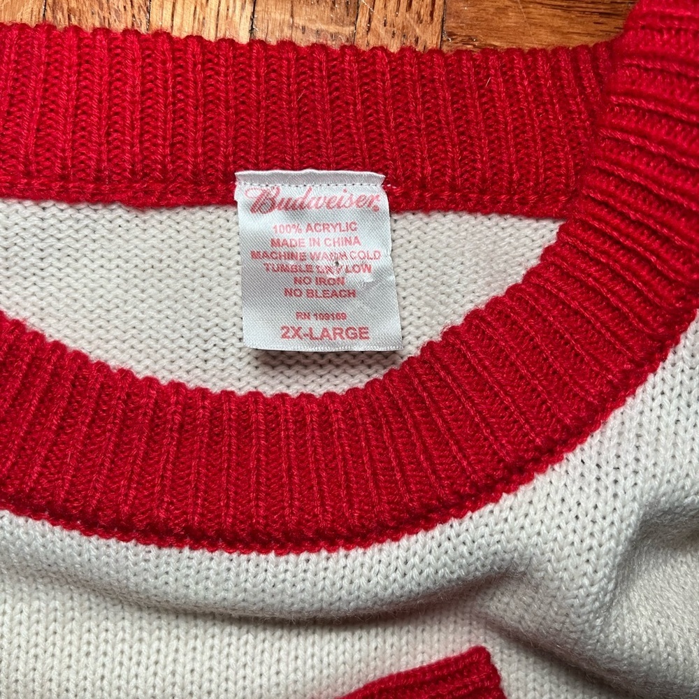 Budweiser Clydesdales Fair Isle "Ugly" Sweater - Picture 5 of 6